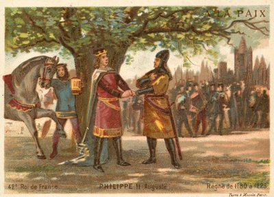 Philip Augustus, King of France by French School
